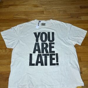 Gallery Dept White Short Sleeve Tee with Bold Text